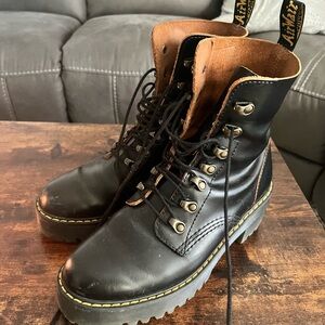 Dr. Martens Black Leather Combat Boots